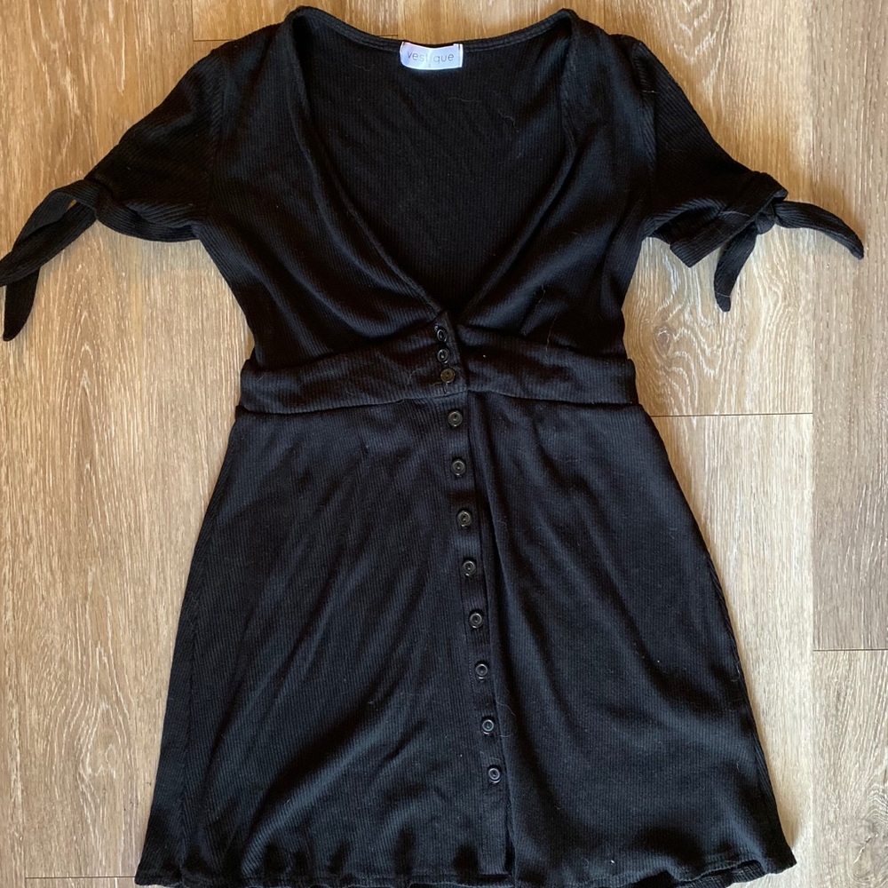 Black vestique dress